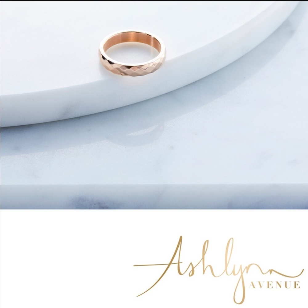 Ashlynn Avenue Bowery 18KRose GoldPlated FacetRing